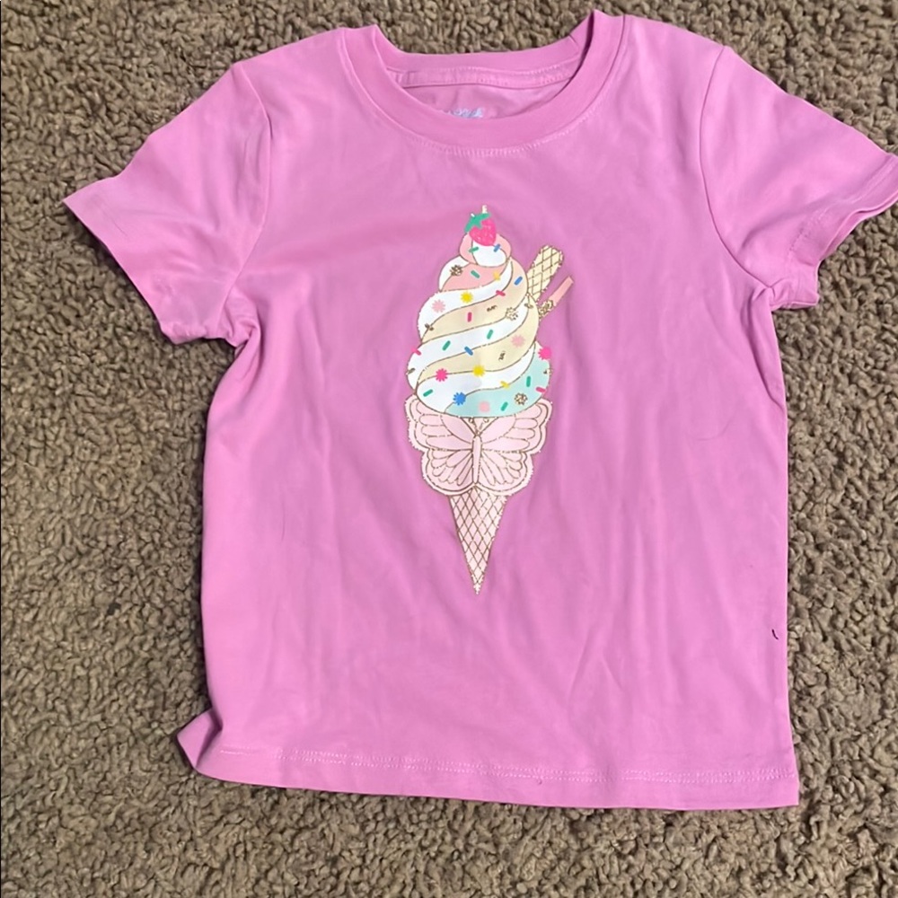 NWOT Cat & Jack Pink Ice Cream Graphic Tee
